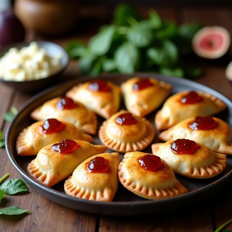 Empanadas de Espinacas y Queso de Anacardos con Mermelada de Higos: Receta Argentina Vegana