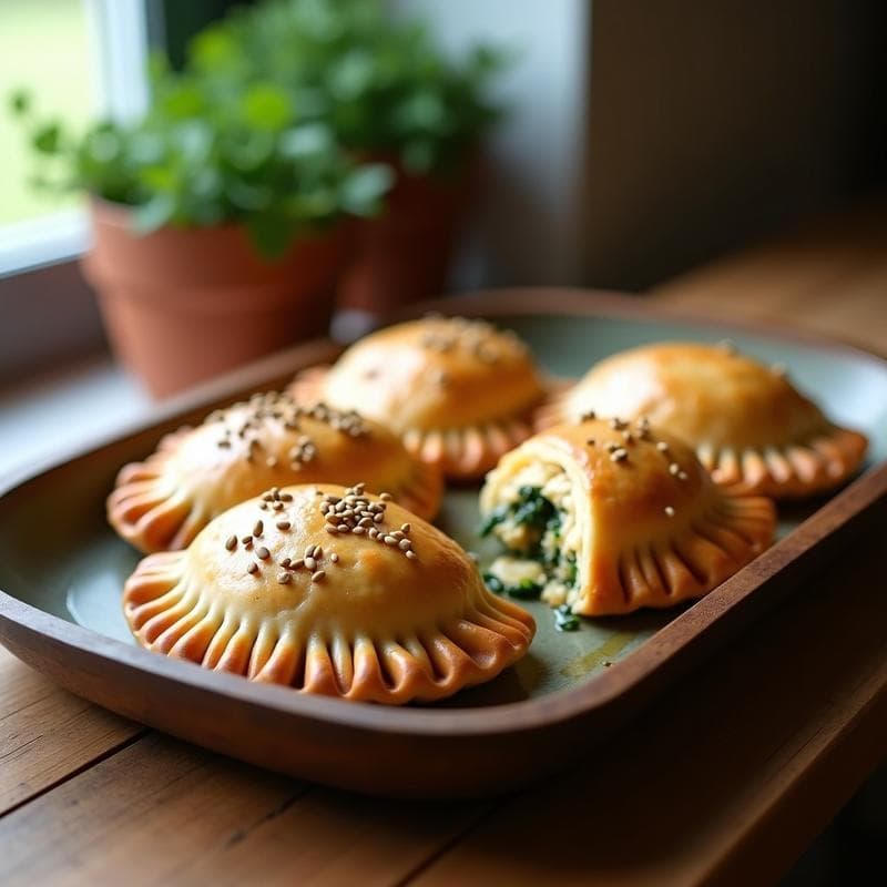 Empanadas de Espinacas y Queso de Castañas: Receta Vegana en Thermomix con Masa Integral