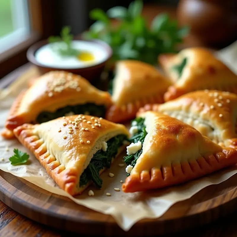 Empanadas de Espinacas y Queso Feta: Entrante Griego Rápido en Airfryer
