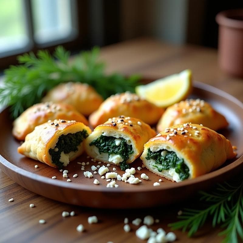 Empanadas de Espinacas y Queso Feta con Masa de Coliflor: Receta Griega Sin Gluten