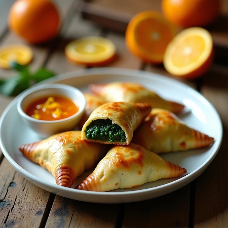 Empanadas de Espirulina y Queso de Anacardos: Receta Vegana en Airfryer con Salsa de Cítricos
