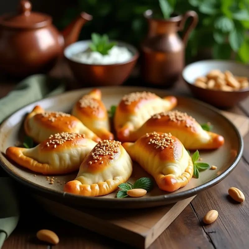 Empanadas de Etli Ekmek con Carne de Cordero y Piñones: Receta Turca en 20 Minutos