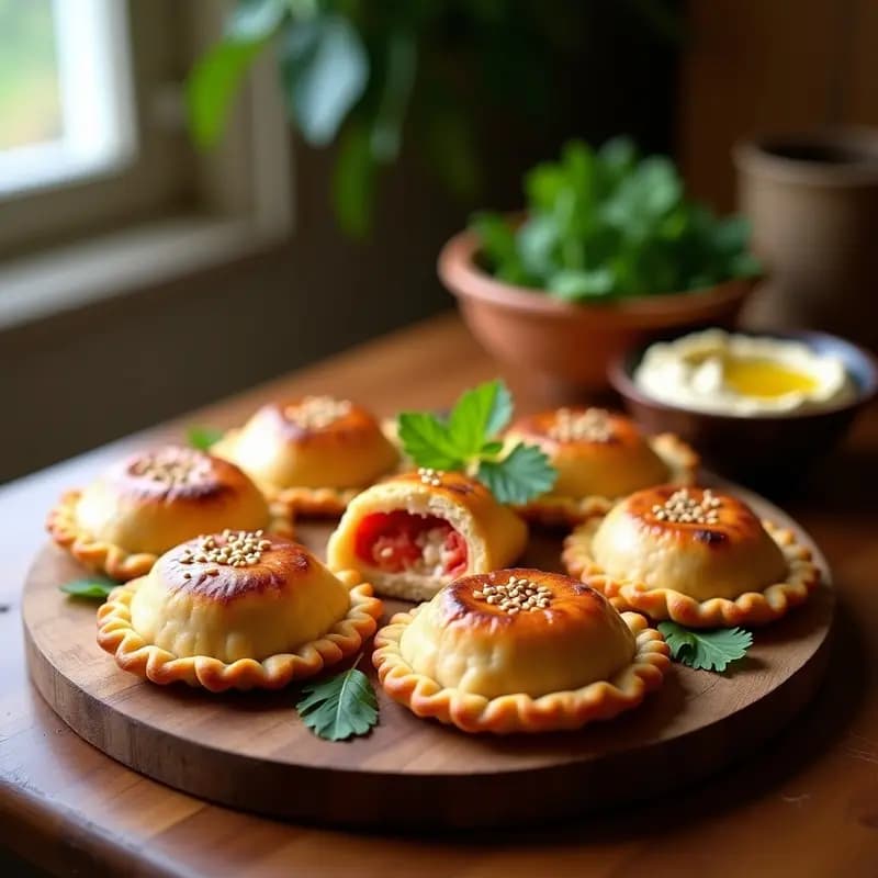 Empanadas de Fasolada con Masa de Garbanzos: Receta Griega Vegana al Horno