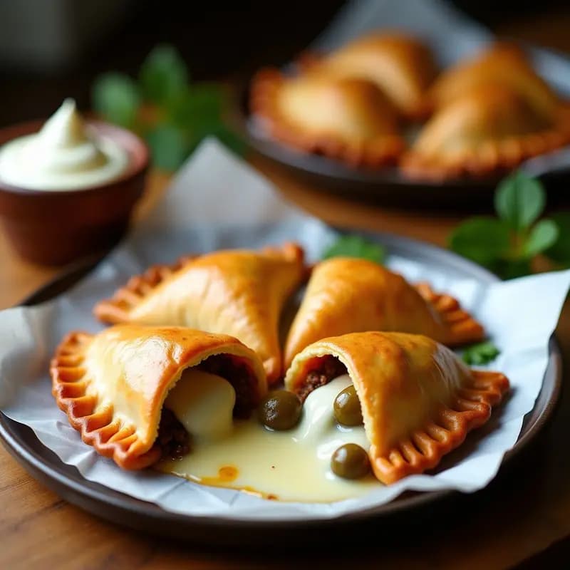 Empanadas Fritas de Carne Molida con Queso y Aceitunas: Receta argentina irresistible
