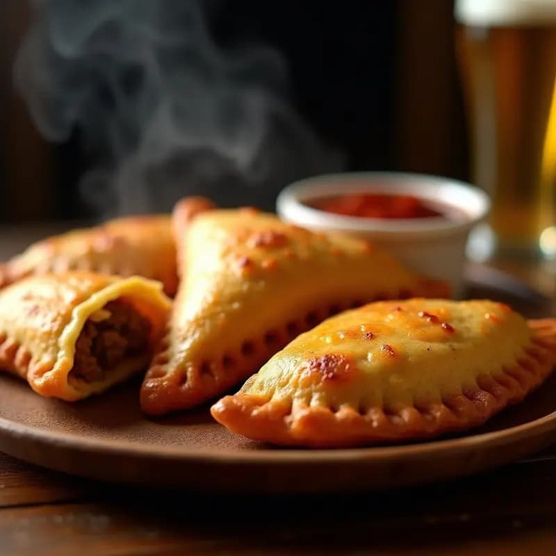 Empanadas Fritas de Carne Picante y Queso con Masa de Harina y Cerveza: El Bocado Argentino más Contundente