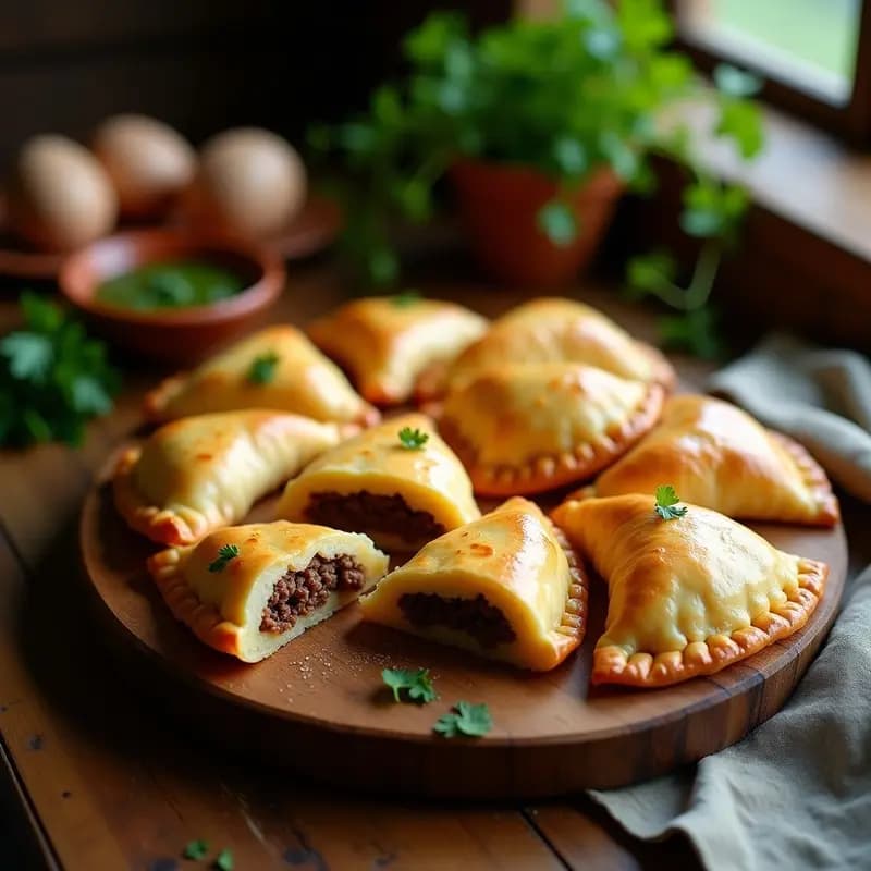 Empanadas Galaxias: Receta Argentina de Carne y Papa con Masa de Hoja Volátil
