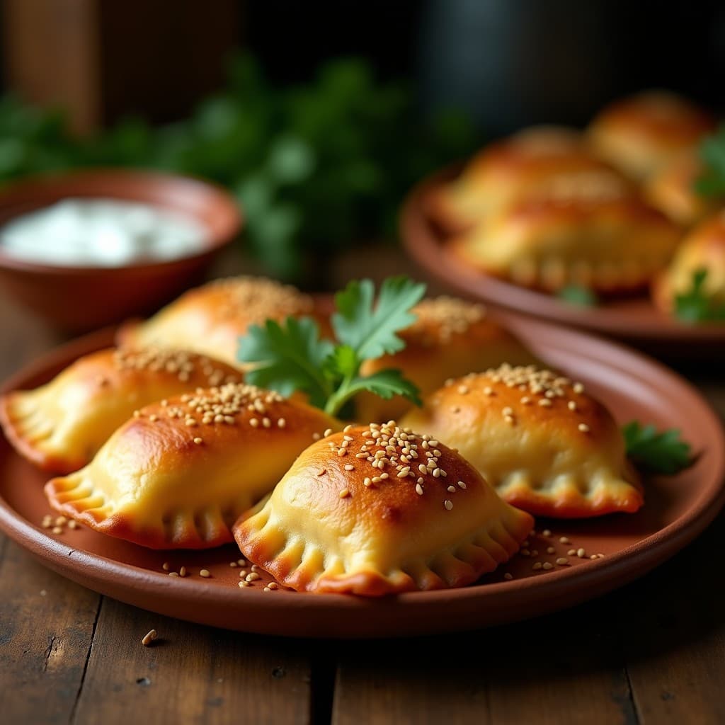 Empanadas de Masa de Garbanzo Rellenas de Berberé y Lentejas: Receta Etíope Sin Gluten en Airfryer
