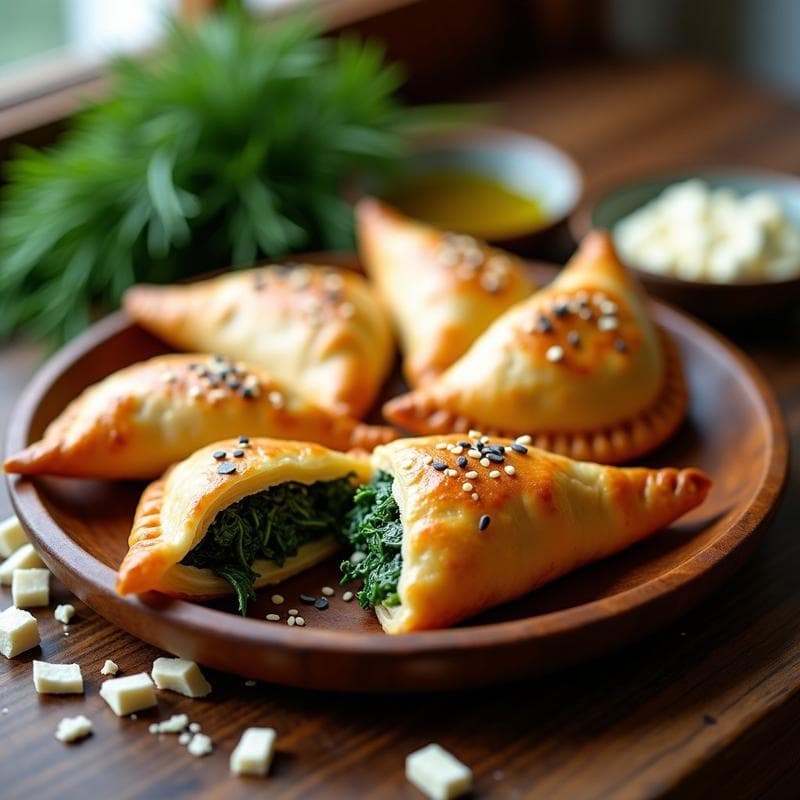 Empanadas Griegas de Espinacas y Feta con Masa de Filo: Receta en Airfryer