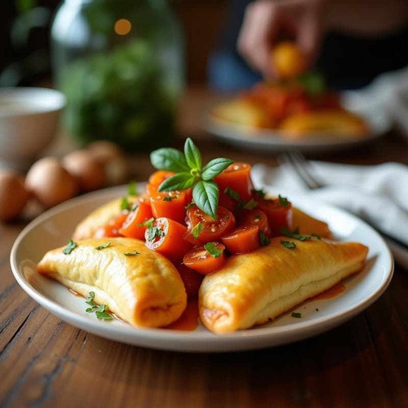 Empanadas de Guayaba y Queso Vegano con Mermelada de Chile: Receta Colombiana en Airfryer