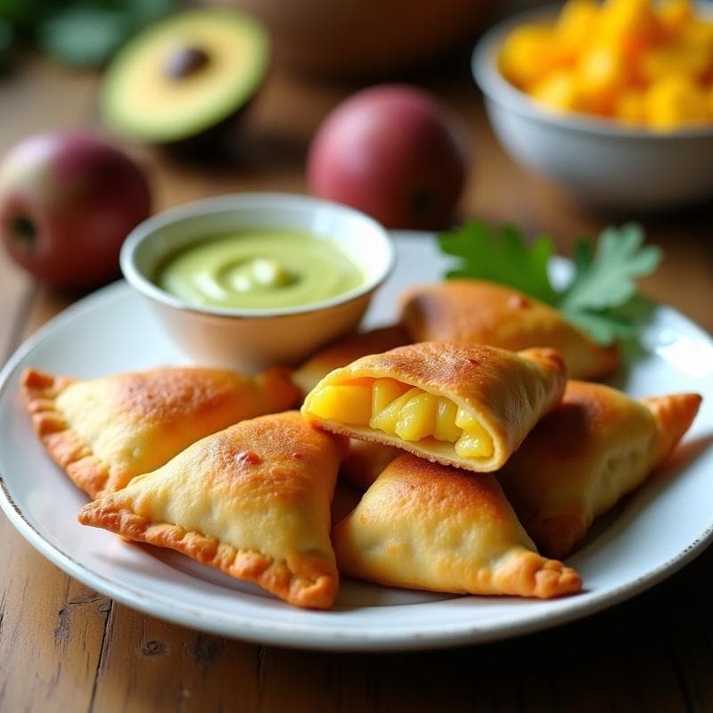 Empanadas de Guyaba y Queso Crema Vegano: Receta Colombiana en Airfryer sin Freír