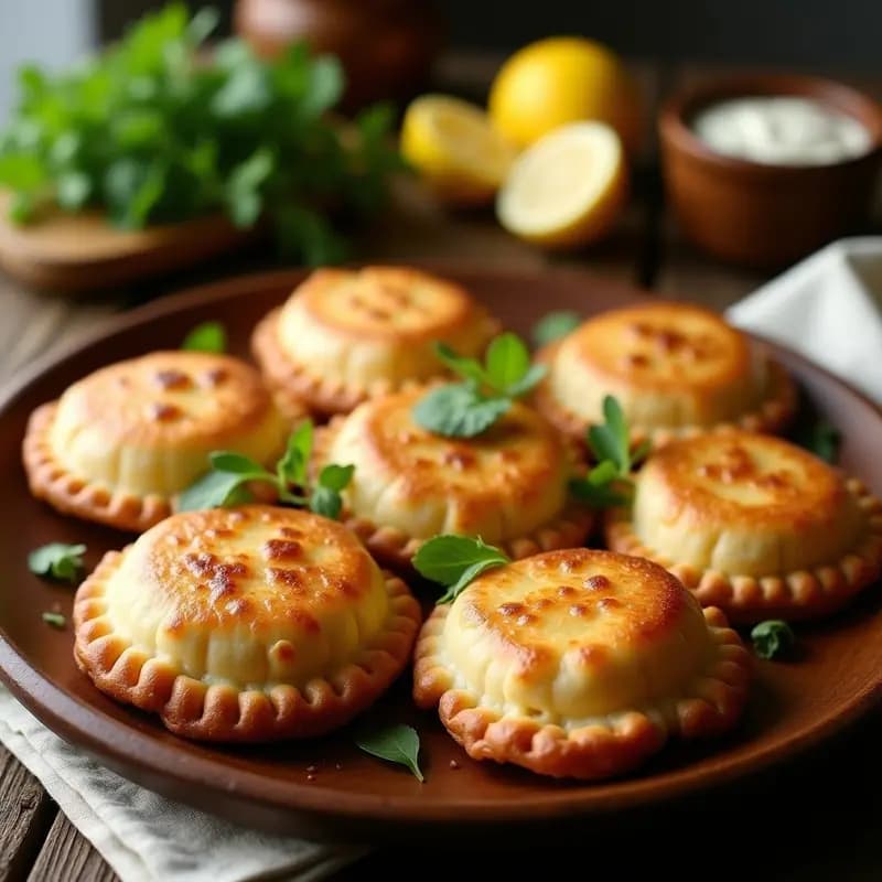 Empanadas de Queso Halloumi y Espinacas con Masa de Yuca: Aperitivo Brasilero Crujiente