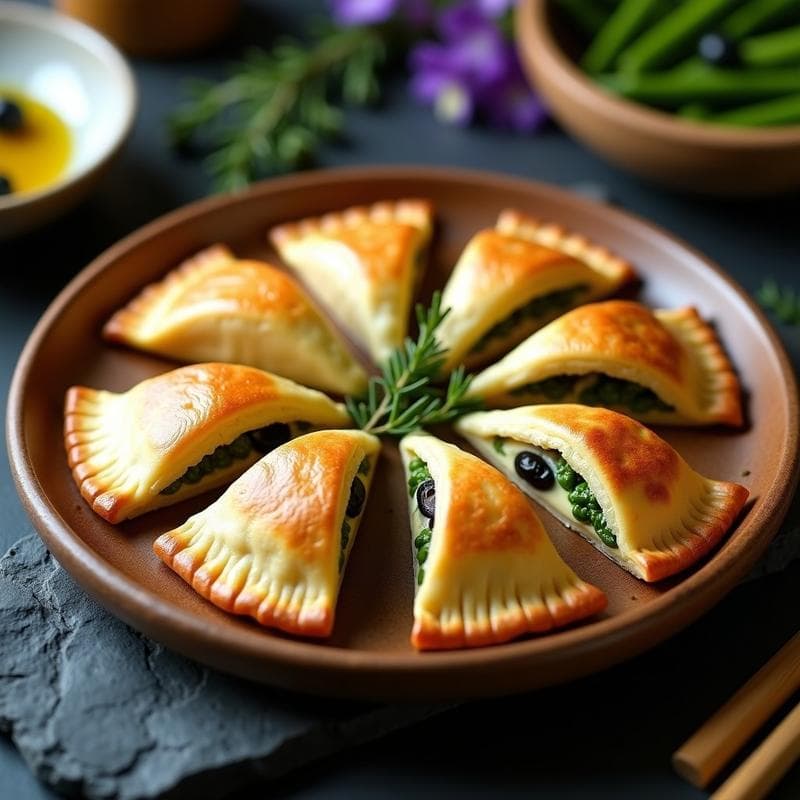 Empanadas de harina de Almendra y Espárragos con Bechamel de Anacardos: Receta Keto en Airfryer