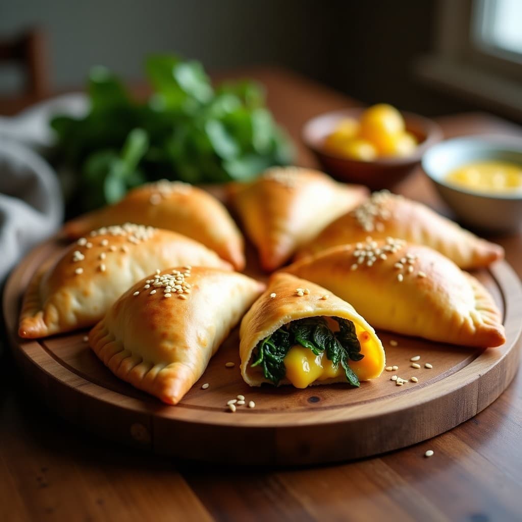 Empanadas de Harina de Almendra y Espinaca con Queso de Cúrcuma: Receta Keto en Airfryer