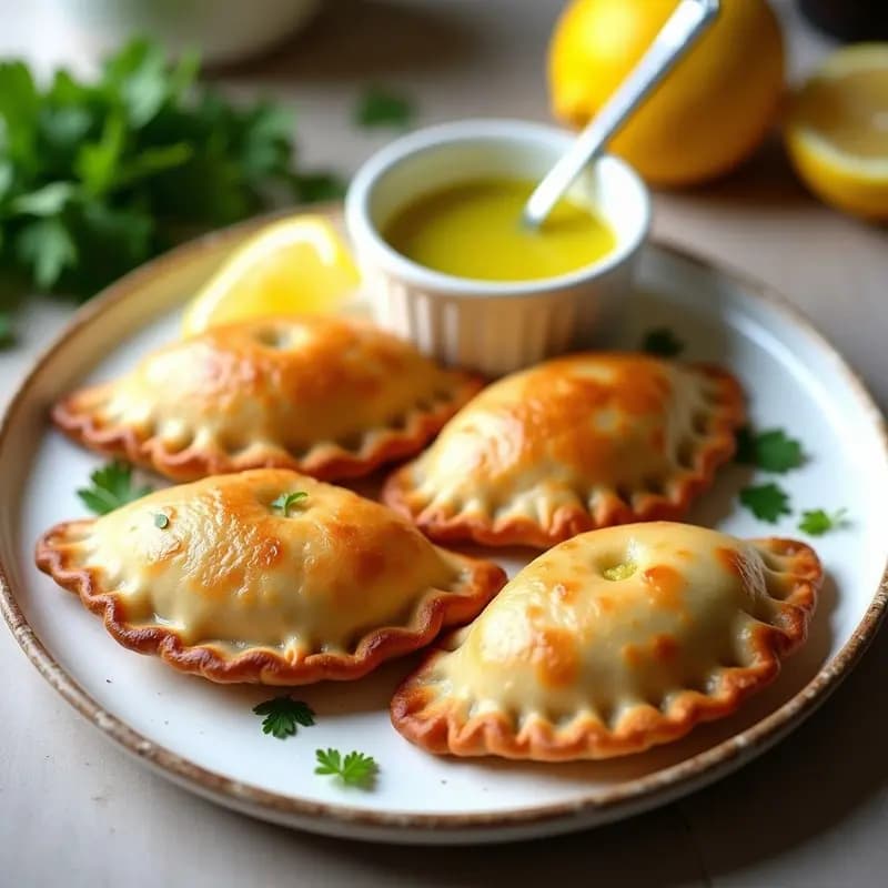 Empanadas de Harina de Almendra y Lenguado Ahumado: Receta Española Keto en Airfryer con Vinagreta de Limón