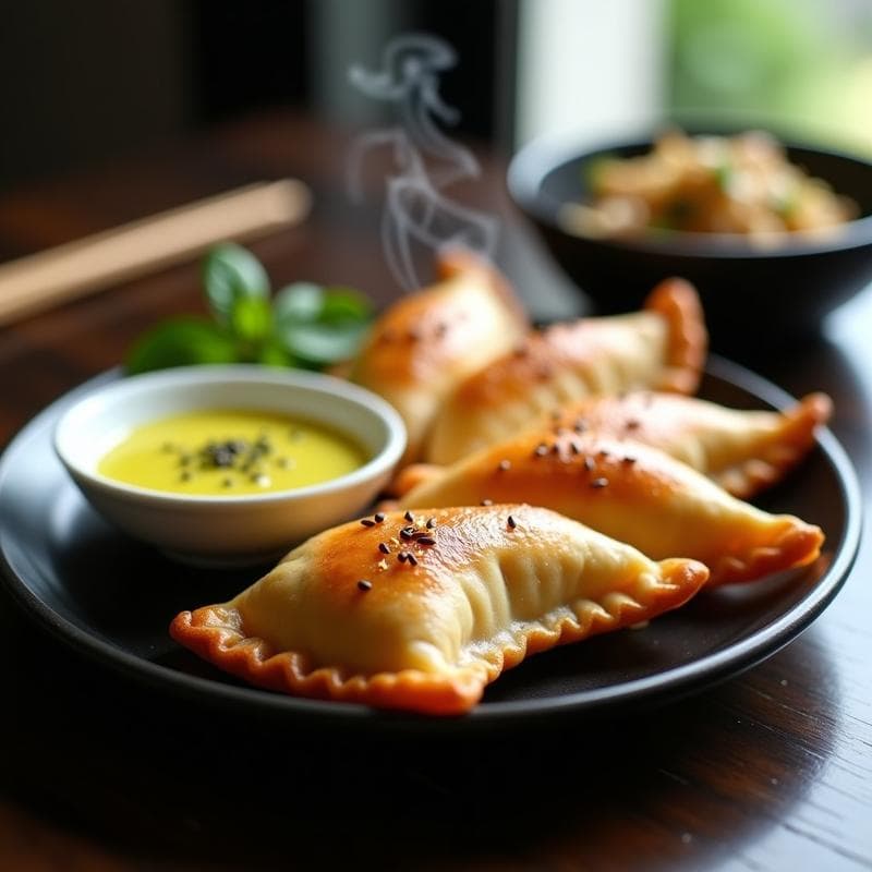 Empanadas de Harina de Arroz y Atún con Salsa de Yuzu: Receta Japonesa en Airfryer