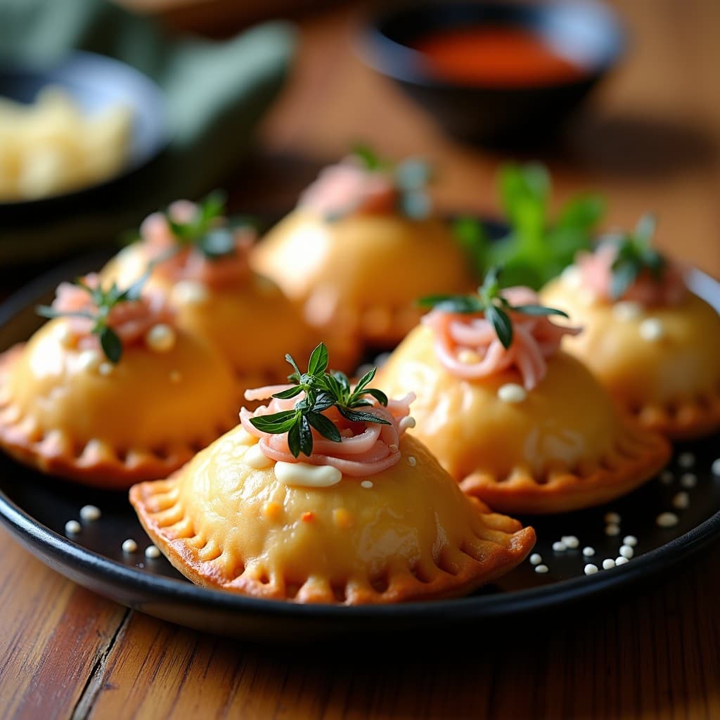 Empanadas de Harina de Arroz Rellenas de Tongoyaki: Receta Japonesa Sin Gluten en Airfryer