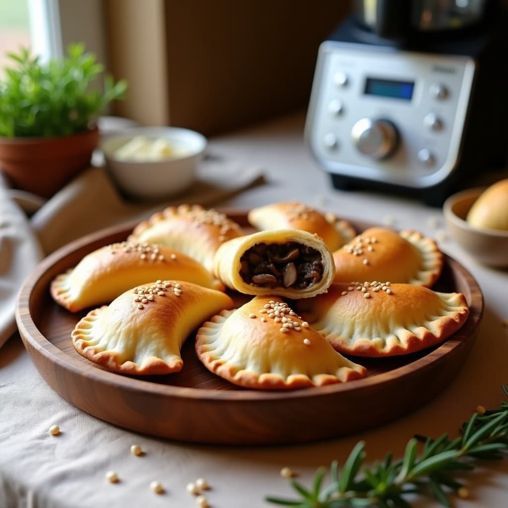 Empanadas de Harina de Castaña y Champiñones Portobello: Receta Sin Gluten en Thermomix