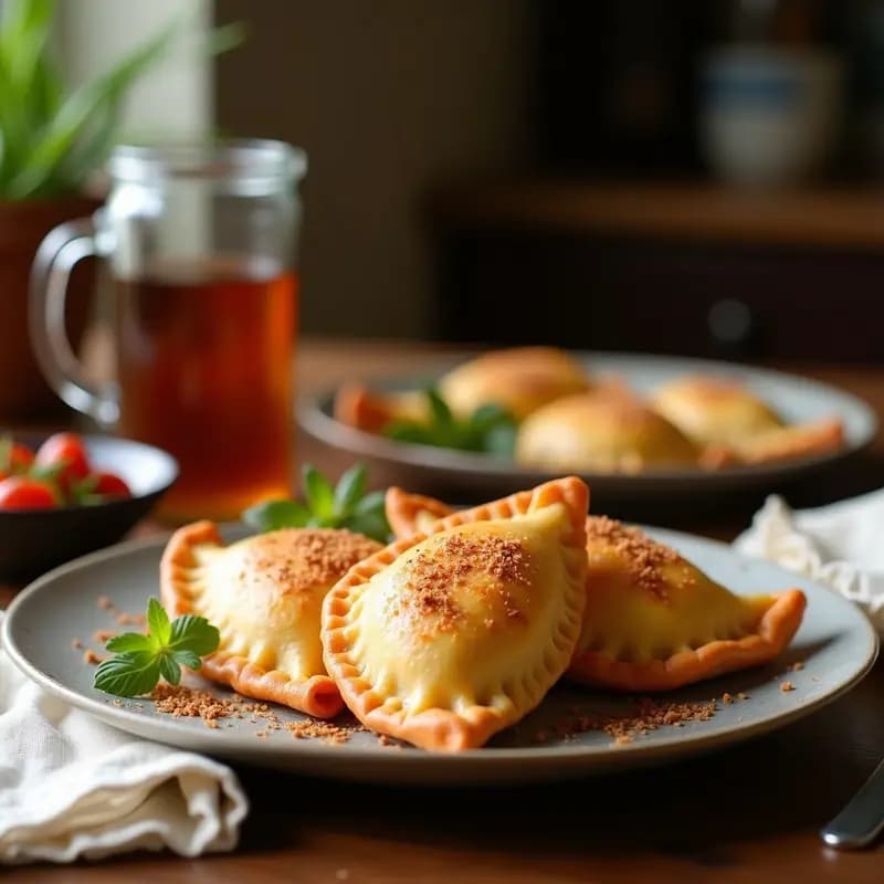Empanadas de Harina de Coco con Relleno de Camote y Pasas: Postre Sin Gluten y Sin Azúcar
