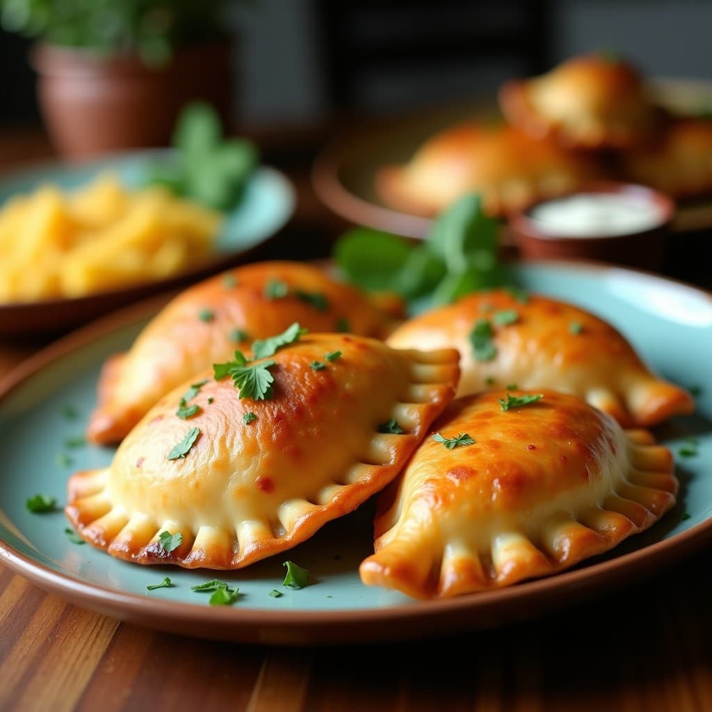 Empanadas de Harina de Coco Rellenas de Gambas y Lemongrass: Receta Tailandesa en Horno