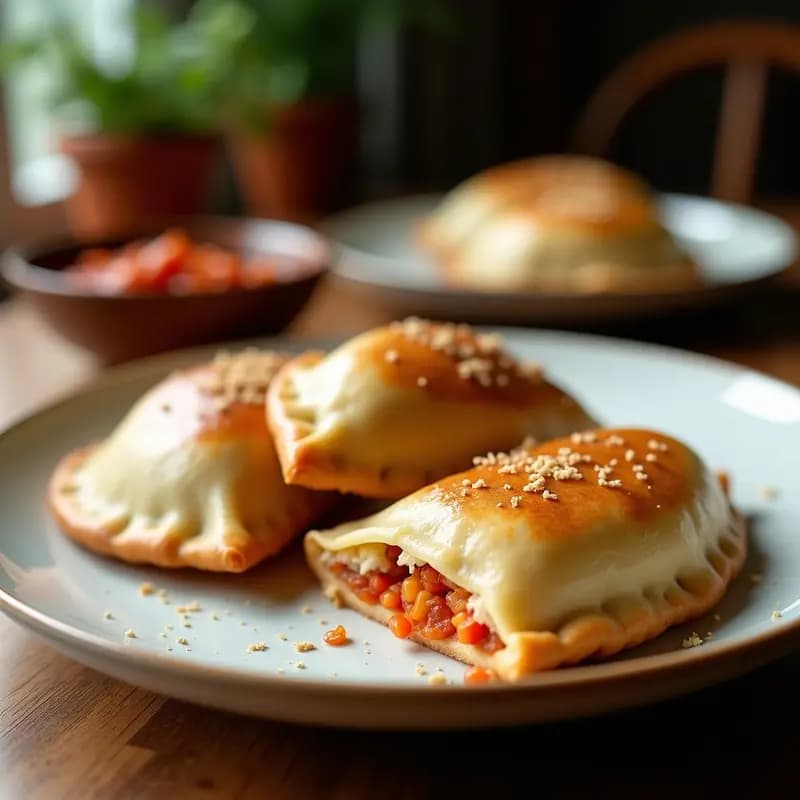 Empanadas de Harina de Coco Rellenas de Pulpa de Cocotero y Chile: Postre Tailandés Sin Gluten