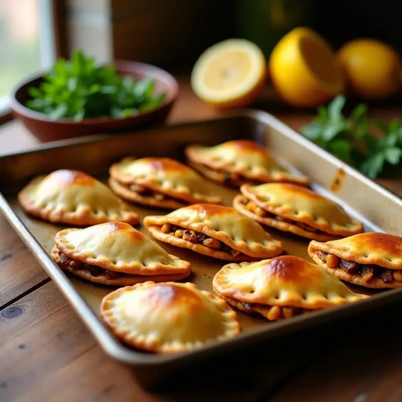 Empanadas de Harina de Garbanzo y Berenjena al Curry: Receta India Vegana en Thermomix