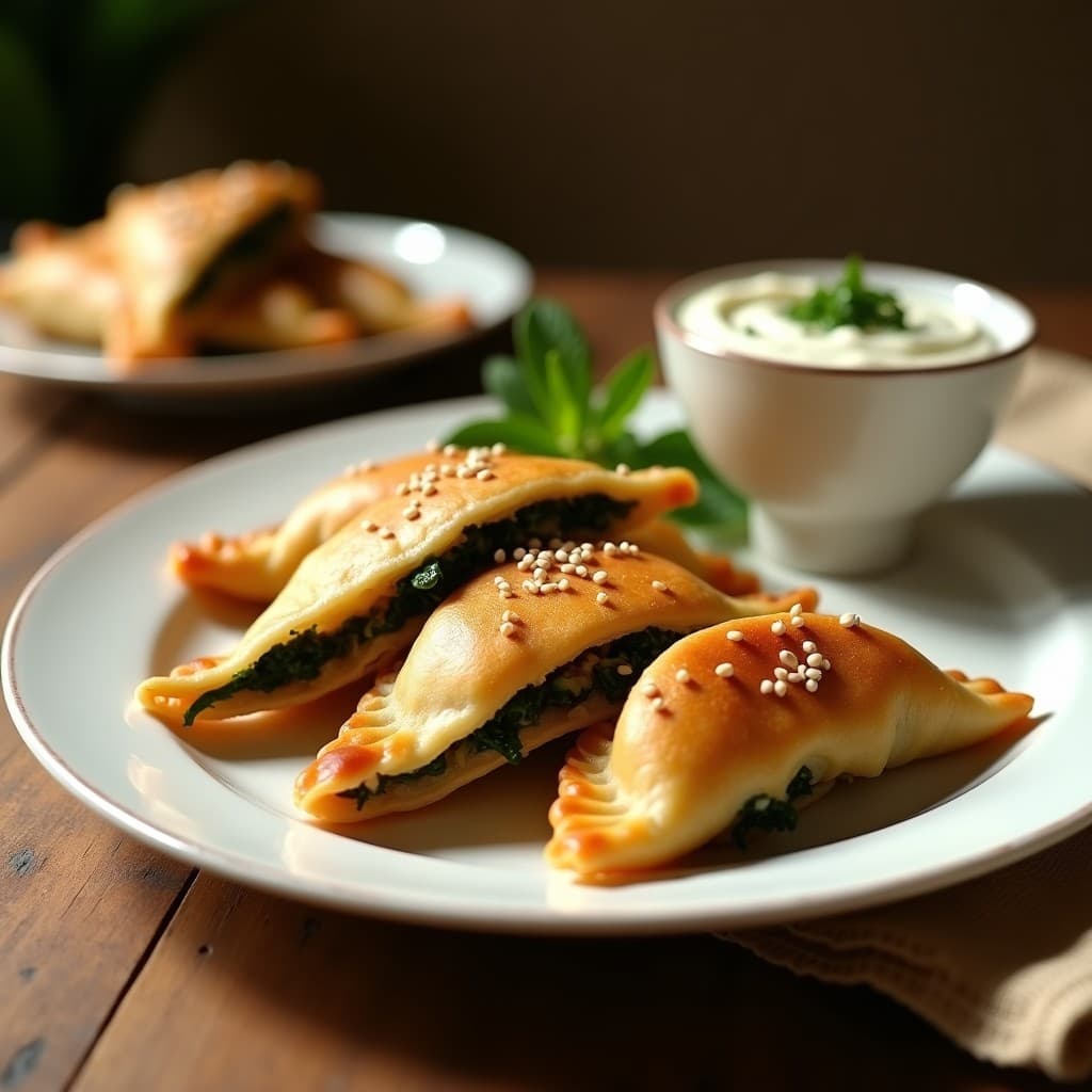 Empanadas de Harina de Garbanzo con Espinacas y Pasas: Receta Árabe en Olla Exprés