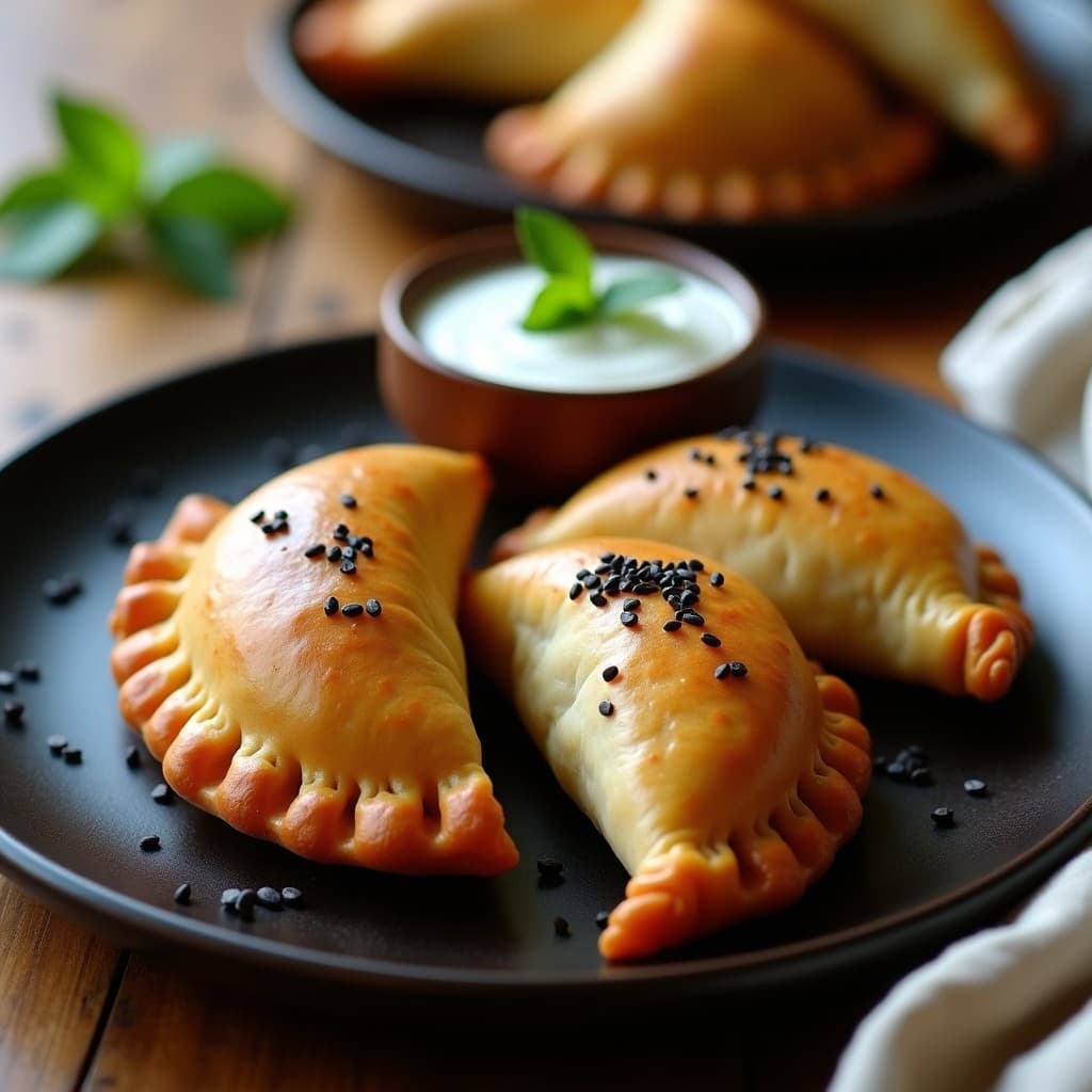 Empanadas de Harina de Grillo con Relleno de Hongos Shitake: Receta Futurista en Airfryer y Alta en Hierro