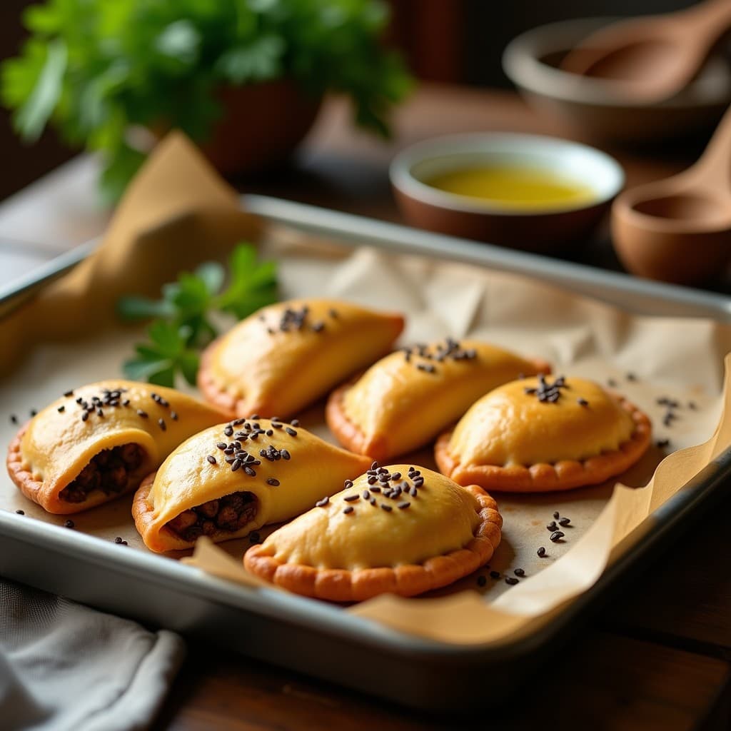 Empanadas de Harina de Maíz con Relleno de Hongos Portobello: Receta workflow Sin Gluten