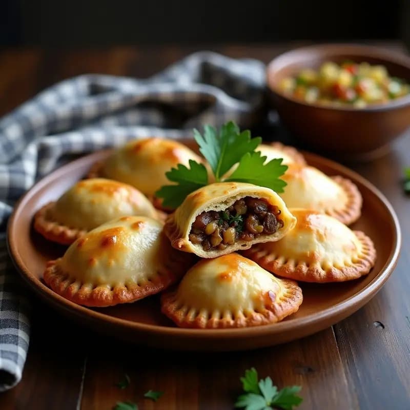 Empanadas de Harina de Sorgo y Hongos Portobello: Receta Argentina Vegana y Sin Gluten
