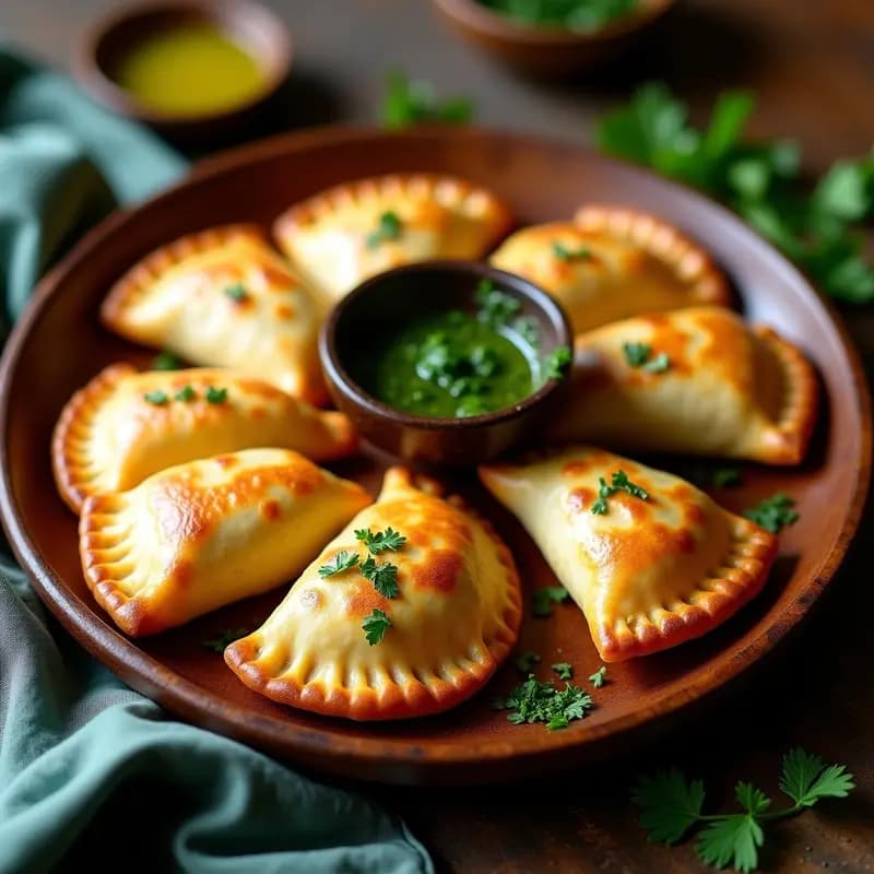 Empanadas de Harina de Sorgo y Pollo al chimichurri: Receta Argentina Sin Gluten en Airfryer
