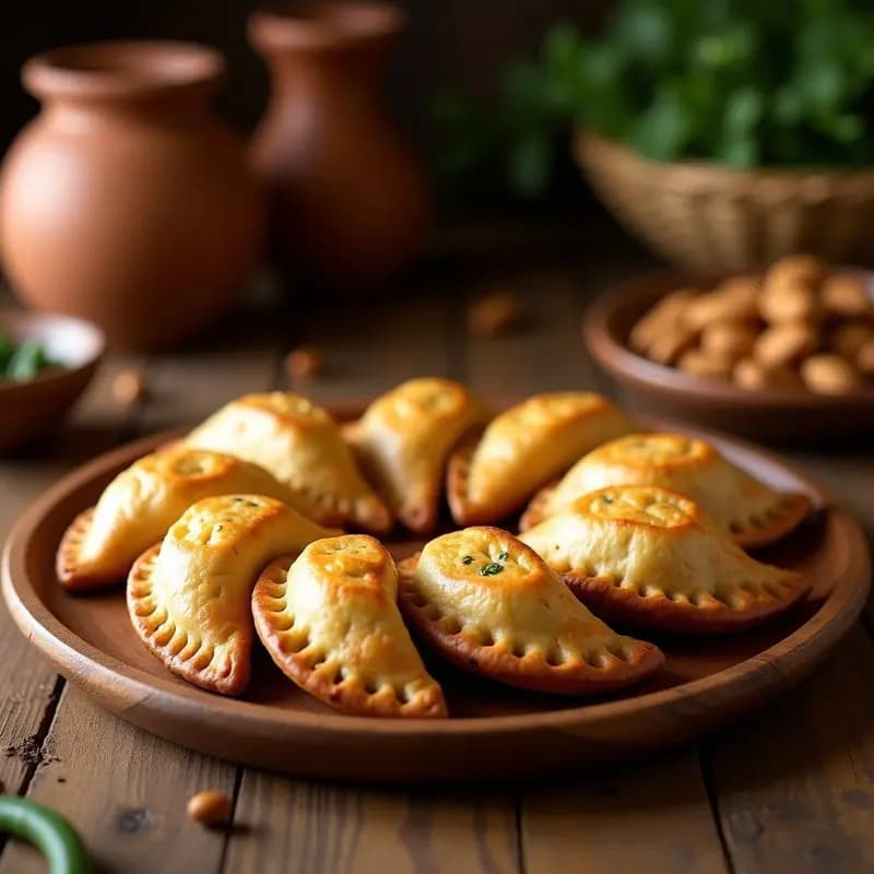 Empanadas de Harina de Teff y Carne de Camello: Receta Etiopí en Horno a Leña