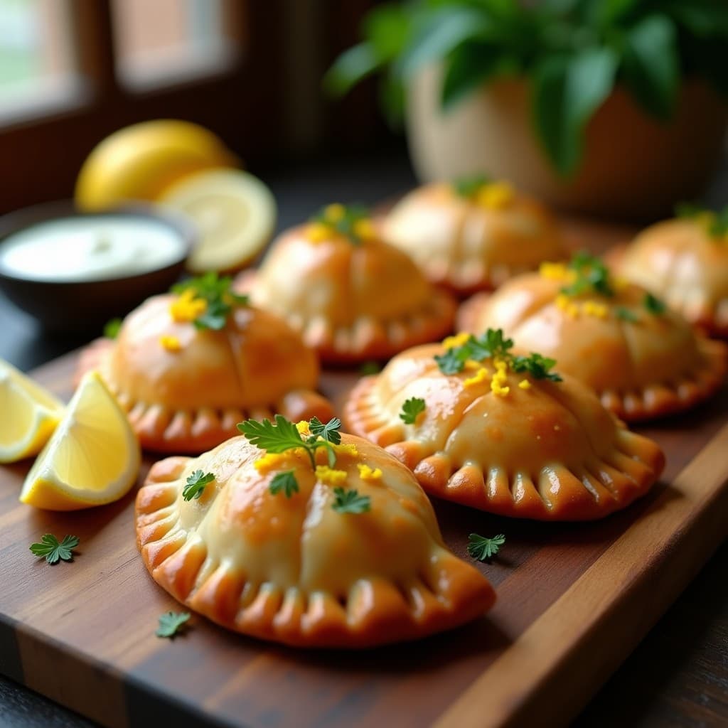 Empanadas de Hojaldre de Algas con Relleno de Gambas y Limón: Receta Gourmet en Airfryer