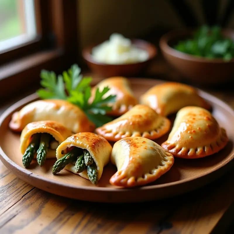 Empanadas de Hongos Morchella y Espárragos Trigueros: Receta de Temporada en Airfryer