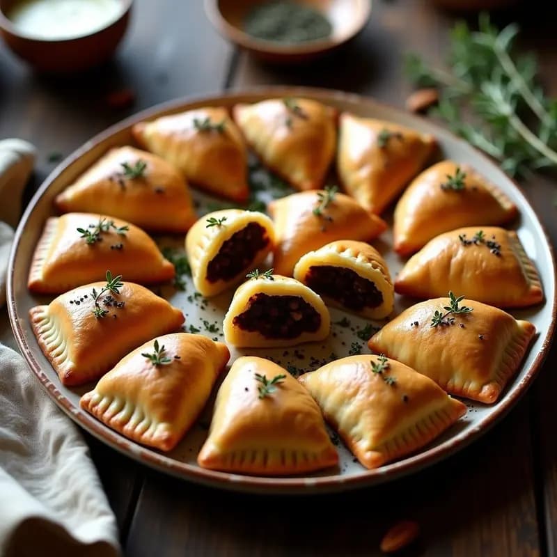 Empanadas de Hongos Portobello y Trufa Negra: Receta Argentina Gourmet sin Carne