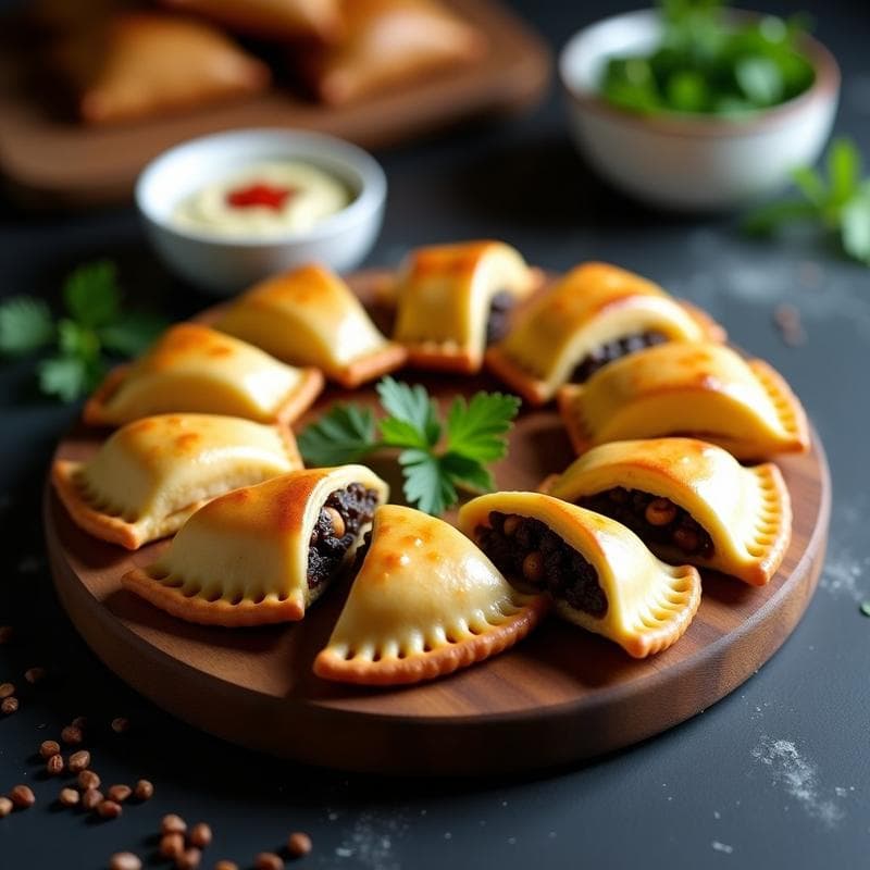 Empanadas de Hongos Portobello y Trufa: Receta Argentina Vegana con Masa de Yuca