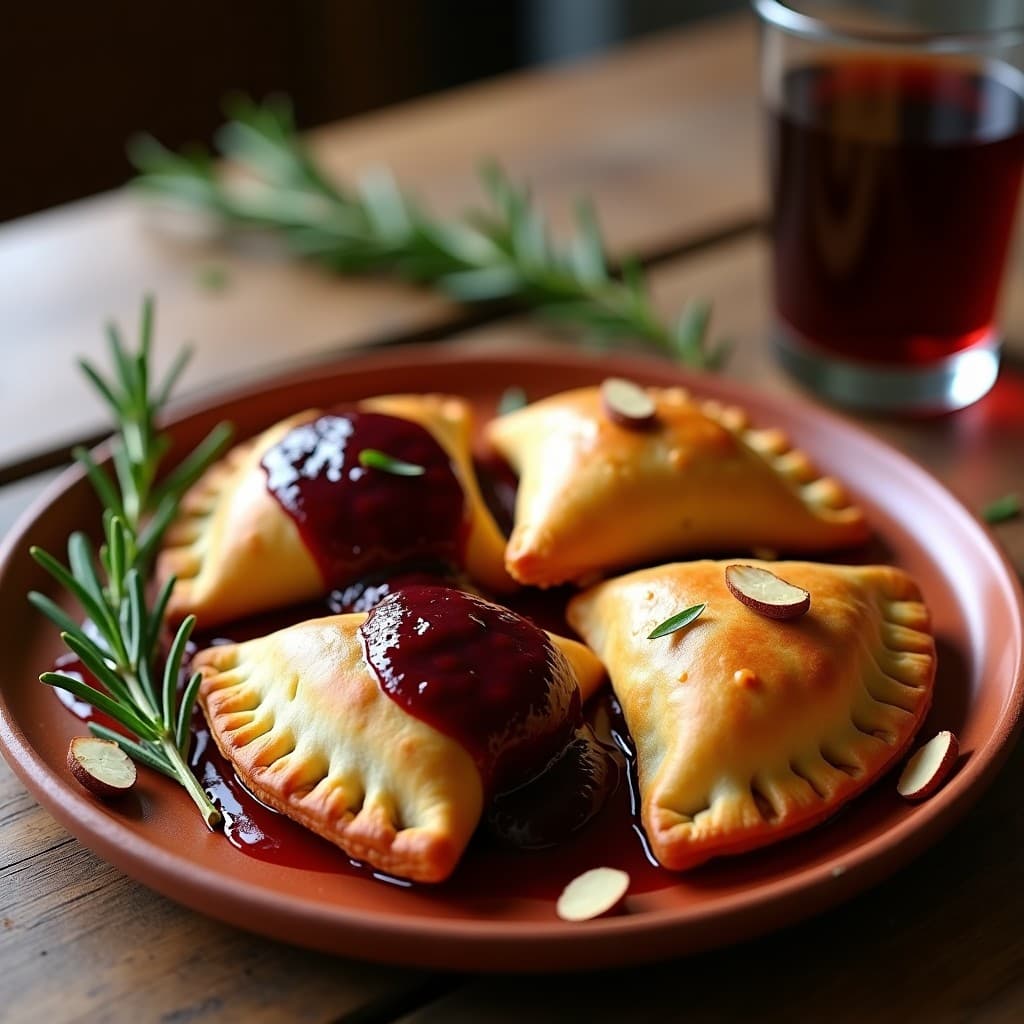 Empanadas de Hongos Rebozuelos con Salsa de Vino Tinto: Receta Española en Airfryer