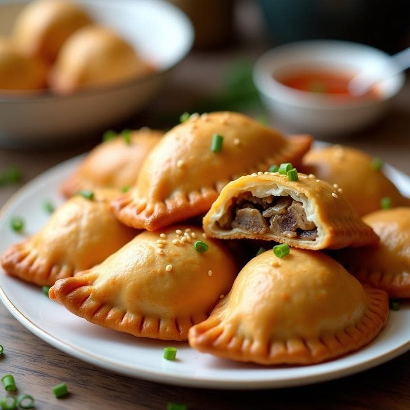 Empanadas de Hongos Shiitake y Tofu: Receta Vegana en Airfryer con Masa de Arroz
