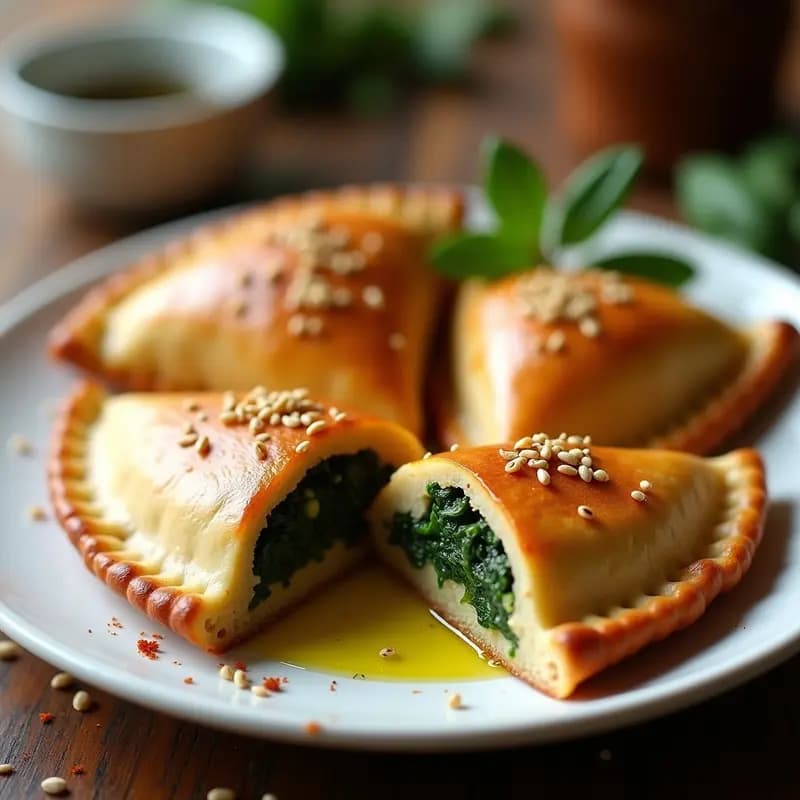Empanadas de Hummus y Espinacas con Masa Integral: Aperitivo Sirio en Airfryer