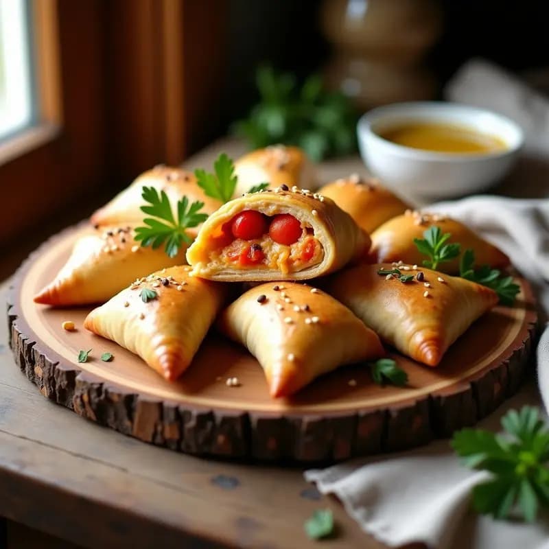 Empanadas de Hummus y Pimientos Asados: Receta Argentina Sin Harina en Masa de Coliflor