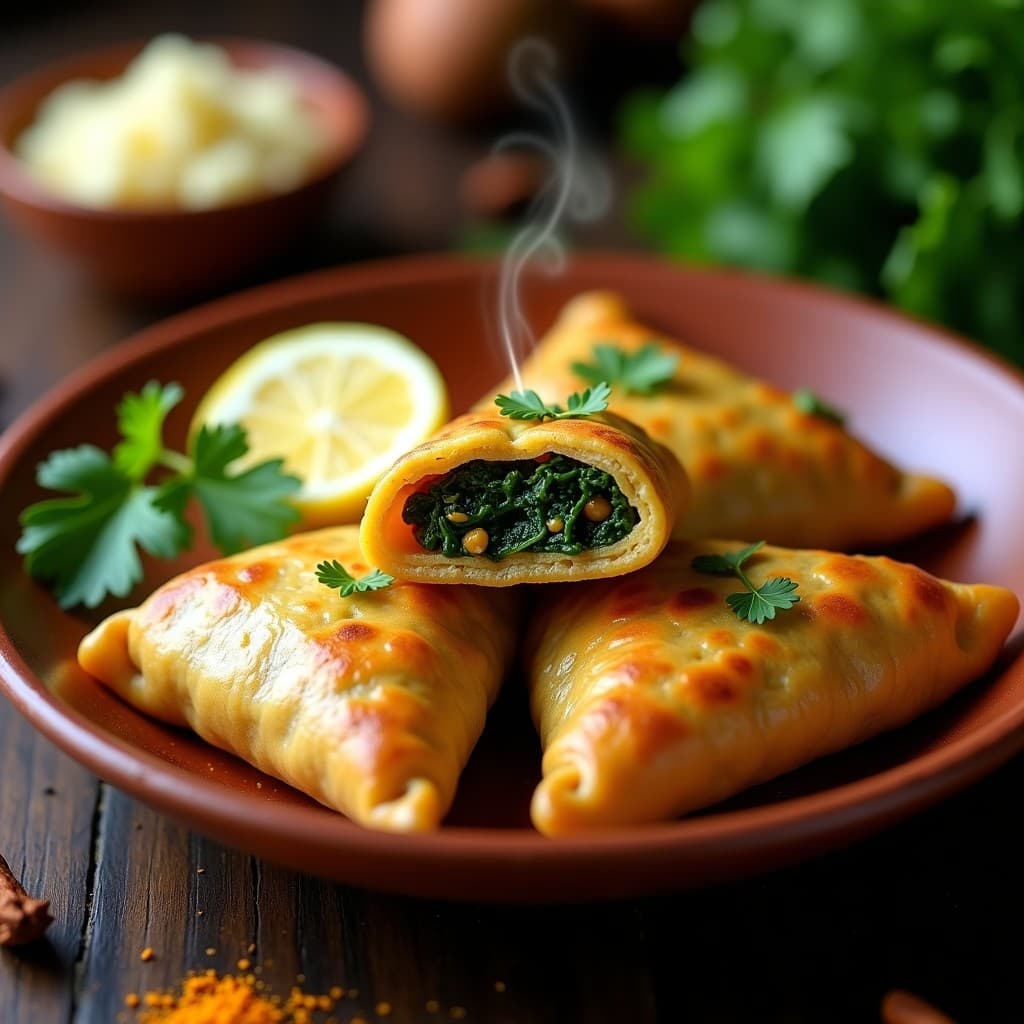 Empanadas de Masa de Lentejas Rojos con Relleno de Espinacas y Tofu Ahumado: Receta India en Thermomix