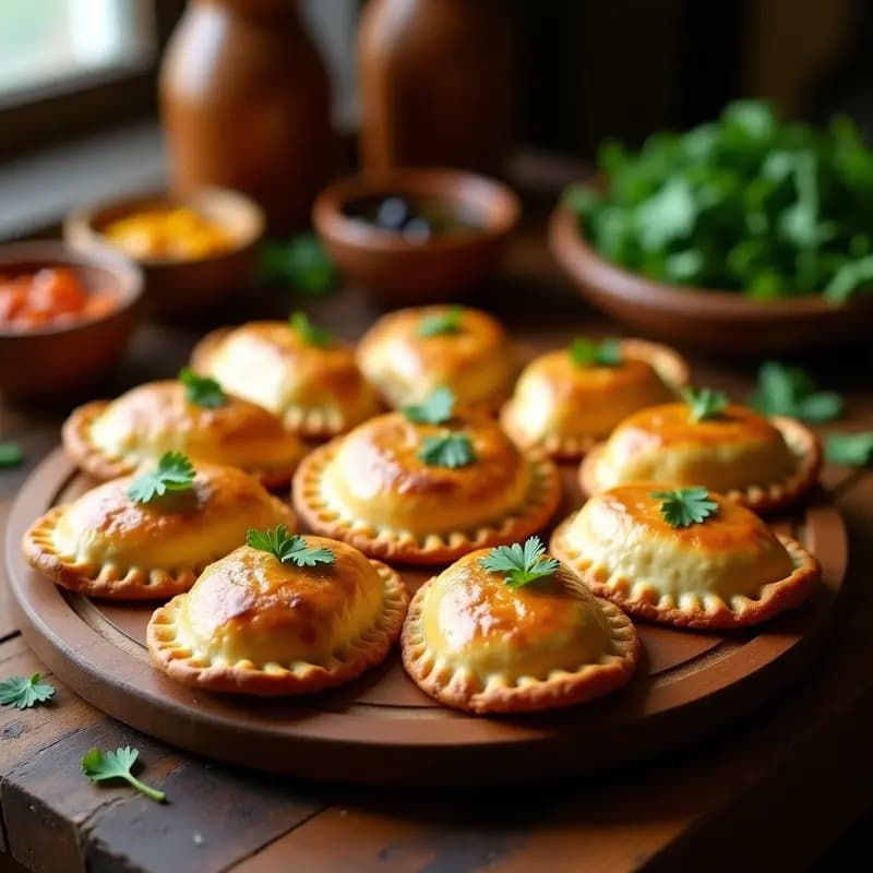 Empanadas de Lima con Relleno de Pollo al Curry y Aceitunas: Receta Peruana para Fiestas