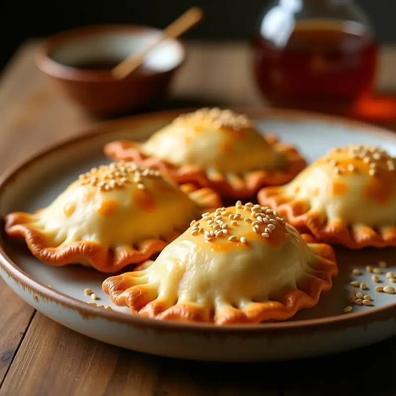 Empanadas de Pulpa de Lucuma y Queso de Cabra: Postre Peruano Gourmet en Airfryer