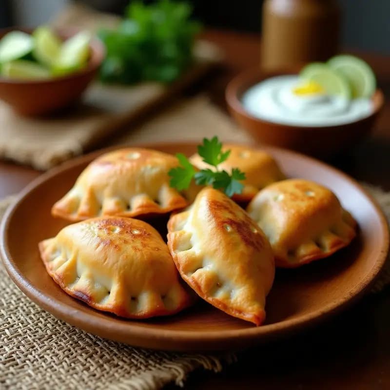 Empanadas de Maíz Azul y Ampalaya: Receta Filipina Baja en Calorías en Airfryer