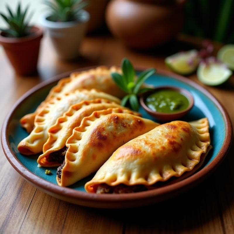 Empanadas de Maíz Azul Rellenas de Huitlacoche: Receta Mexicana Tradicional en Airfryer