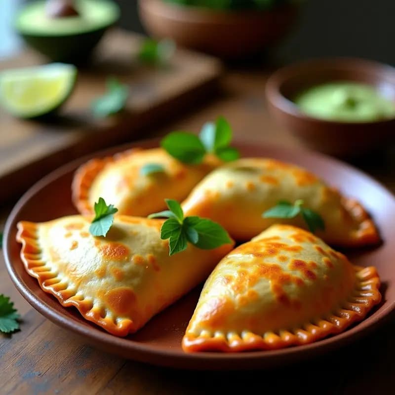 Empanadas de Masa de Maíz Azul con Pingüinos de Lentejas: Receta Mexicana Vegana en Airfryer