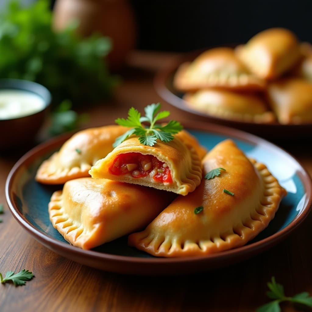 Empanadas de Maíz Azul con Relleno de Lobina Ahumada: Receta Peruana Gourmet