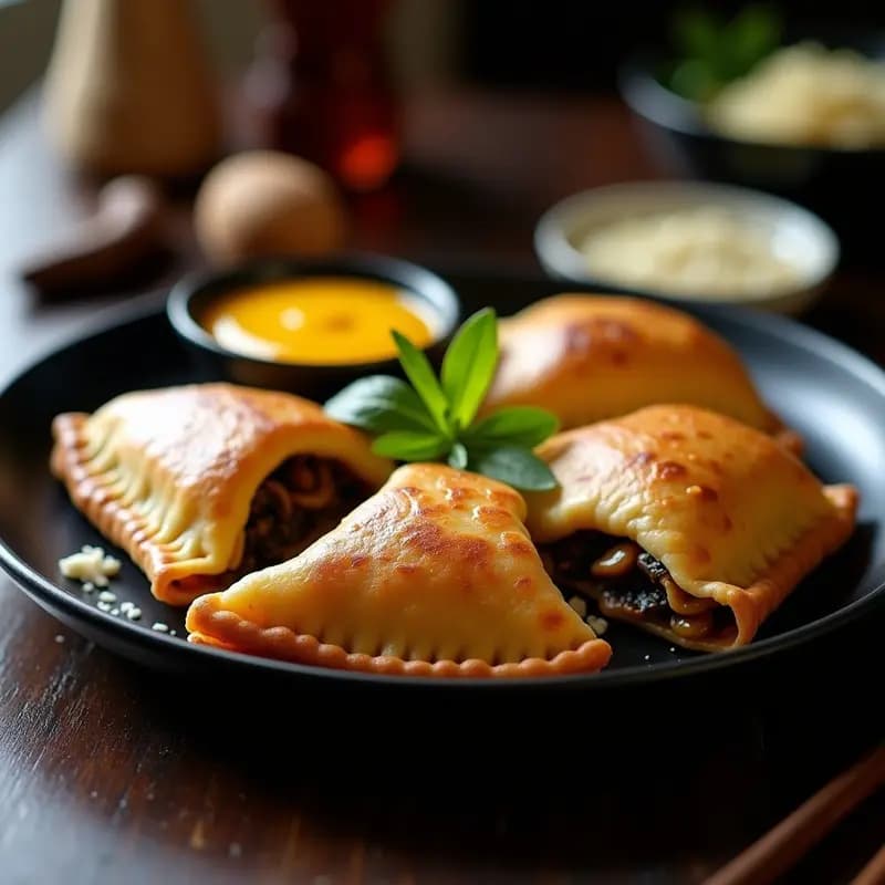Empanadas de Maíz Azul con Pingüino (Hongo راندمان): Receta Peruana Gourmet en Airfryer