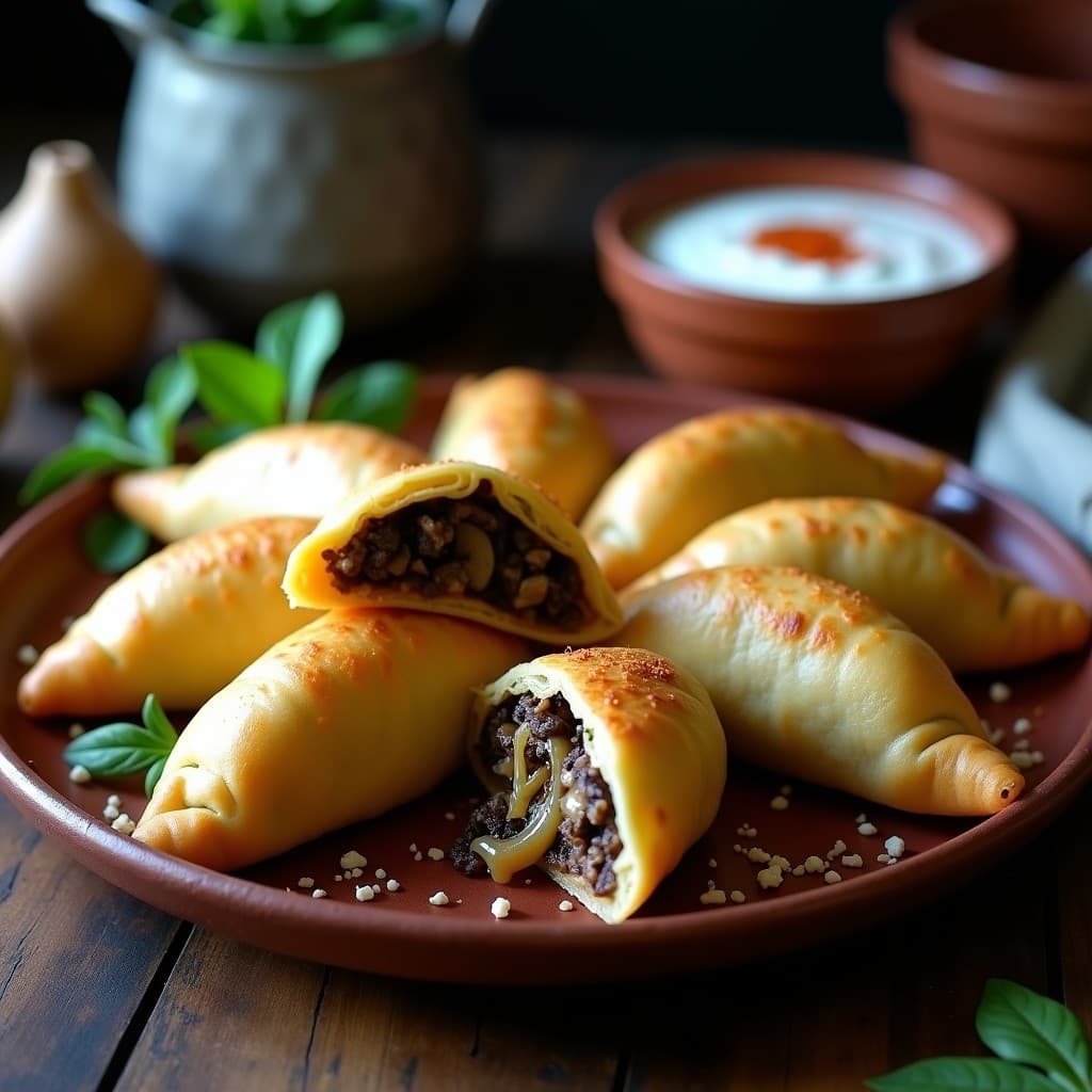 Empanadas de Maíz Azul con Relleno de champiñones Portobello y Poblano: Receta en Airfryer