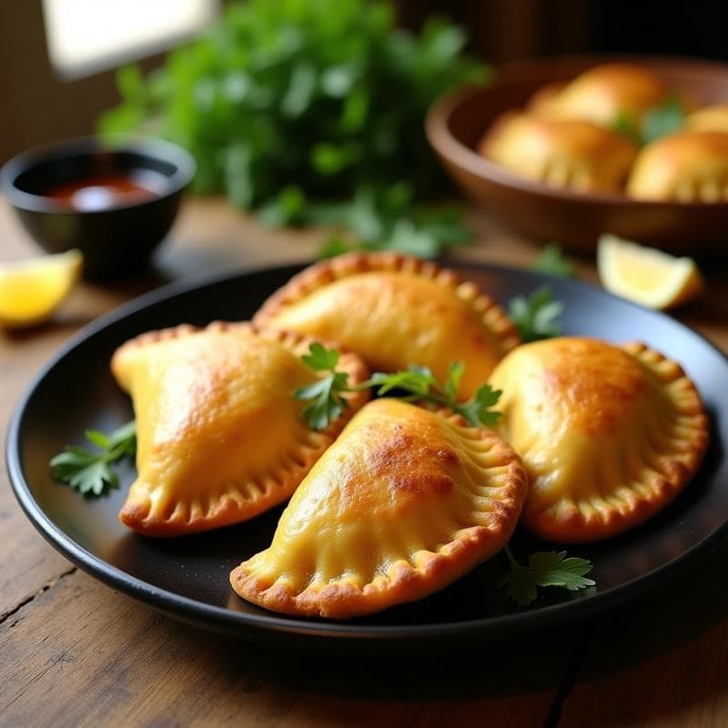 Empanadas de Maíz Rellenas de Hongos Portobello y Queso Vegano: Receta en Airfryer