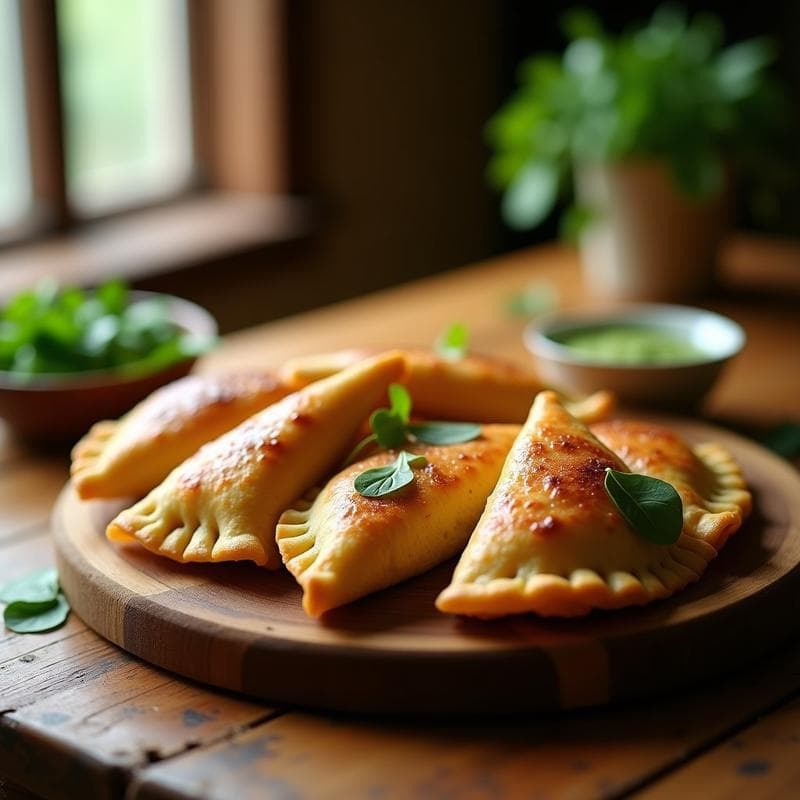 Empanadas de Maíz Horst Rellenas de Plymouth: Receta Colombiana Vegana en Airfryer